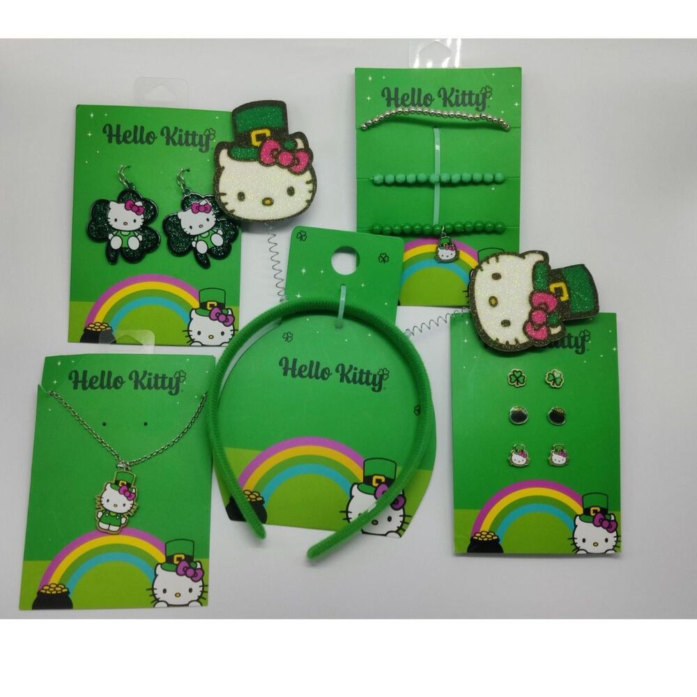 Sanrio Hello Kitty And Friends Saint Patrick's Day Accessory Bundle
